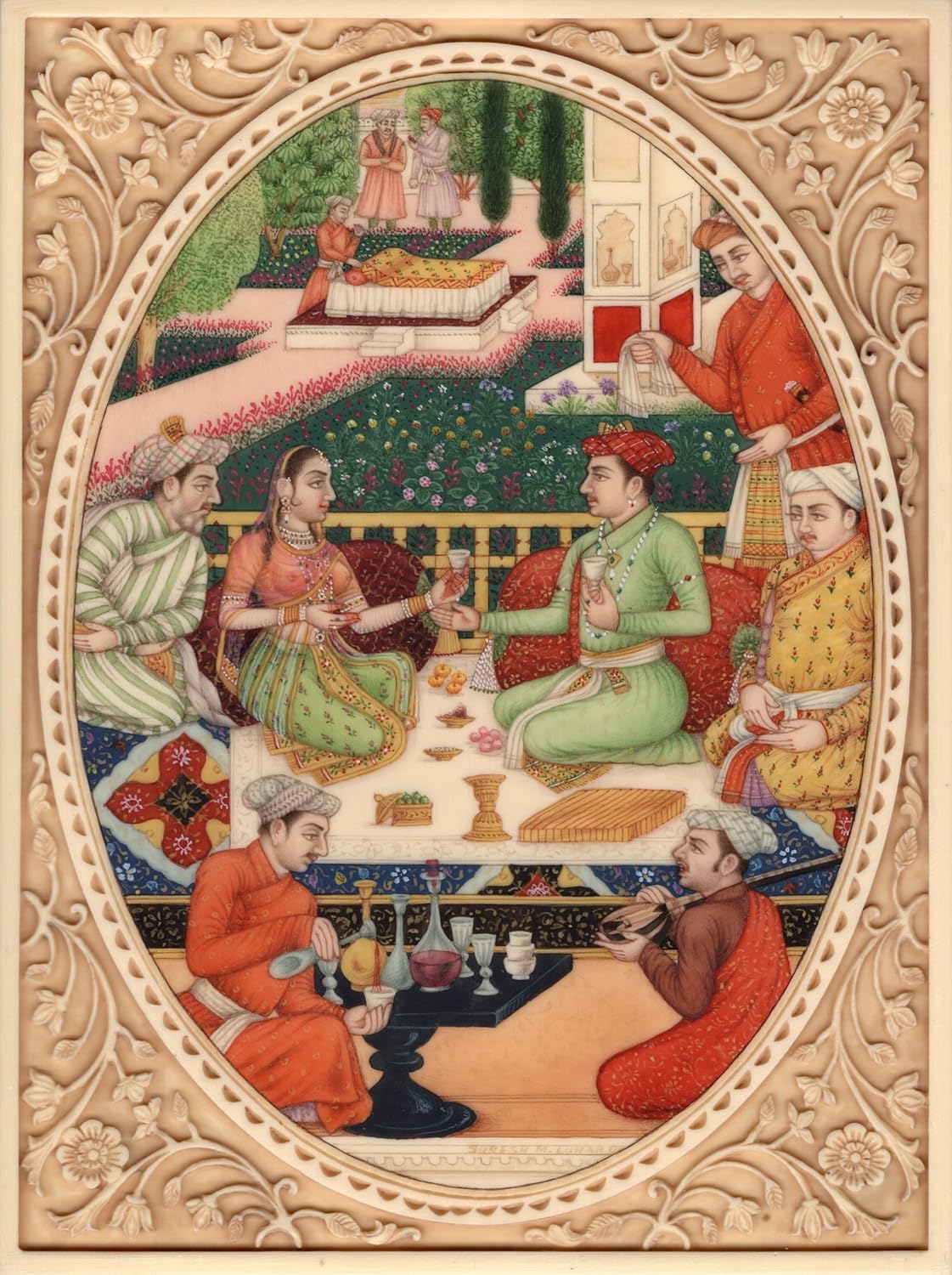Handmade Mughal Garden Art Painting P266607