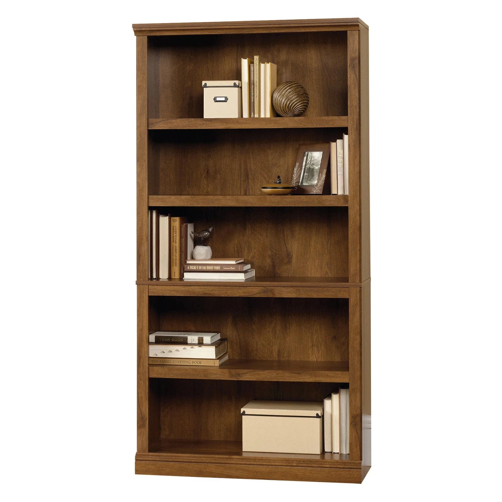 Chalked Chestnut 5-Shelf Bookcase Z893