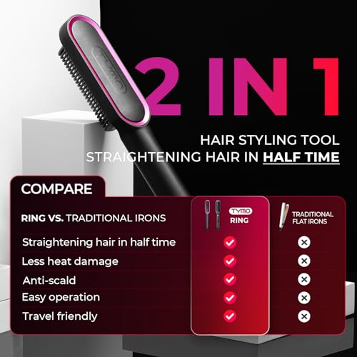 Hair Straightener Brush with 5 Temps Z95998