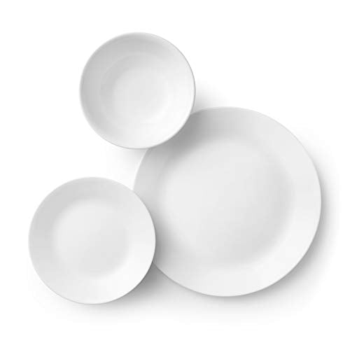 18-Piece Service for 6 Dinnerware Set, Winter Frost White, 28-oz Soup/Cereal Bowls Set of 6 E2359