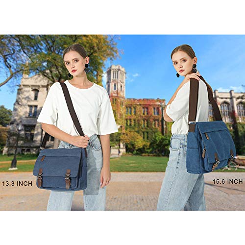 Canvas Messenger Bag for 15.6 Inch Laptop H36625