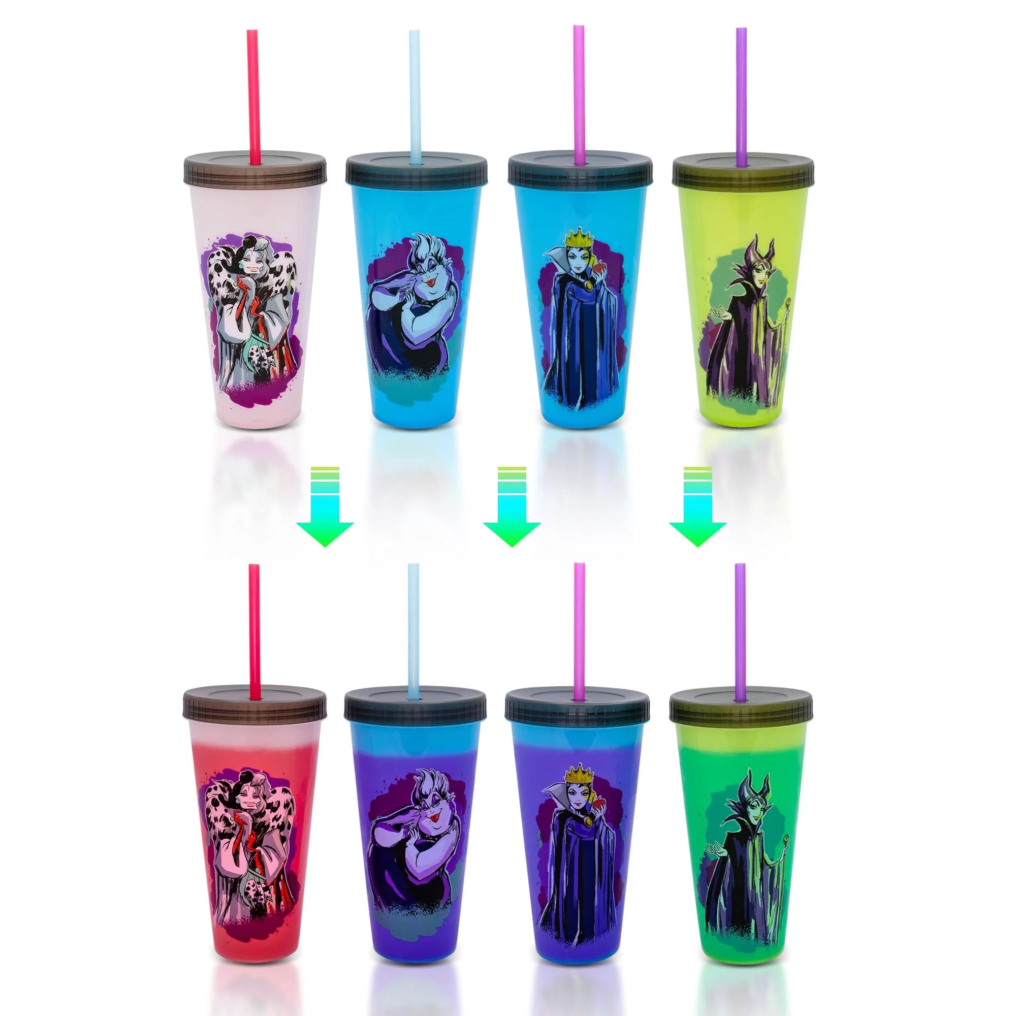 Set of 4 Color-Changing Plastic Tumblers L920