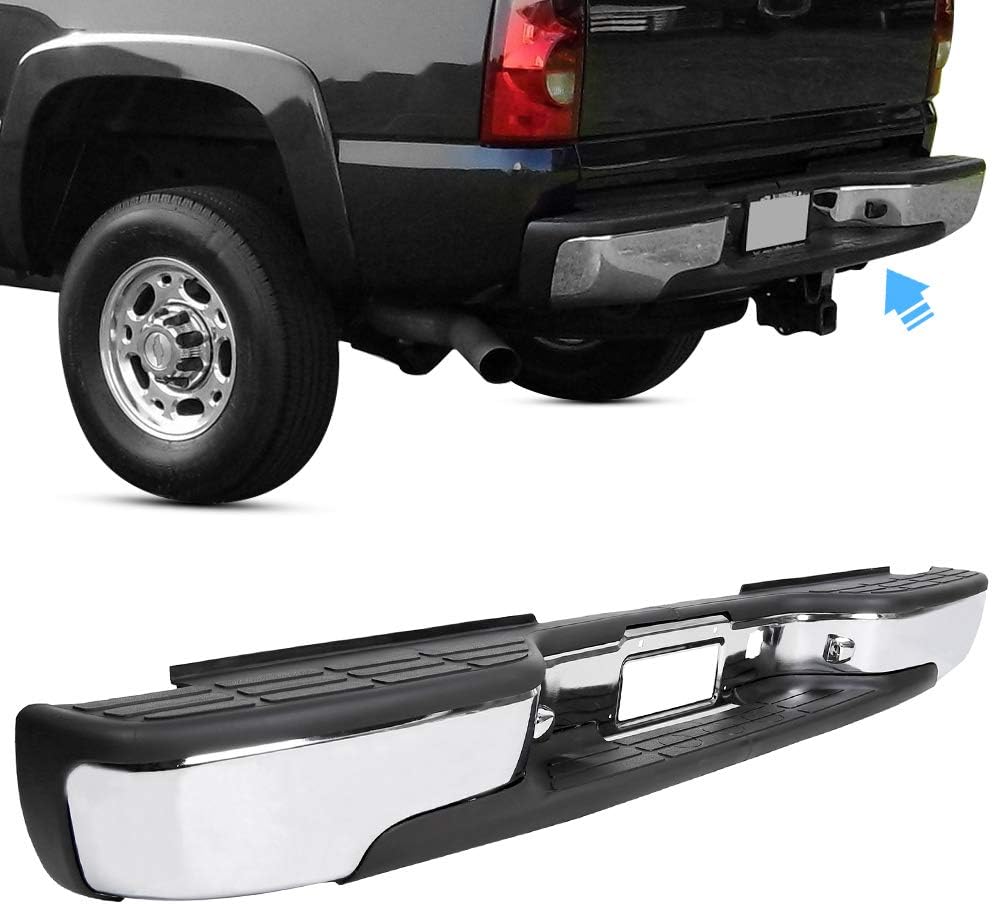 Chrome Steel Rear Step Bumper for Chevy Silverado GMC Sierra 2500 HD 3500 Truck E465017