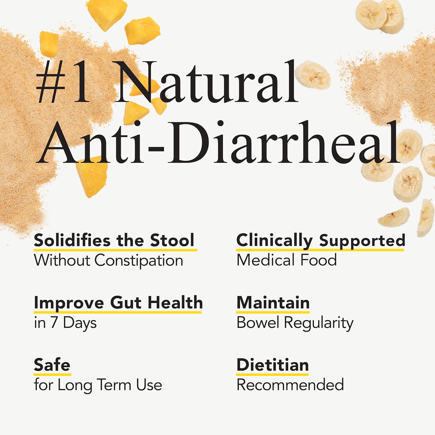 Natural Anti-Diarrheal with Prebiotics, 28 Servings (Pineapple) U681566