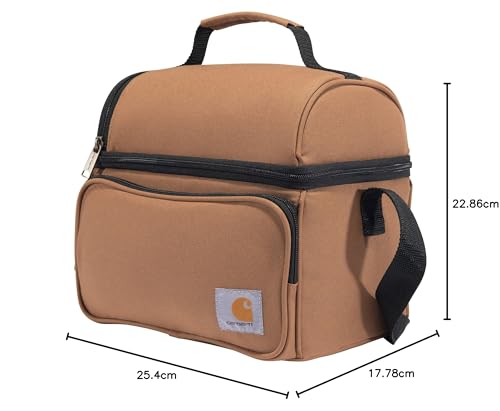 Insulated 12 Can Two Compartment Lunch Cooler Bag Black E395