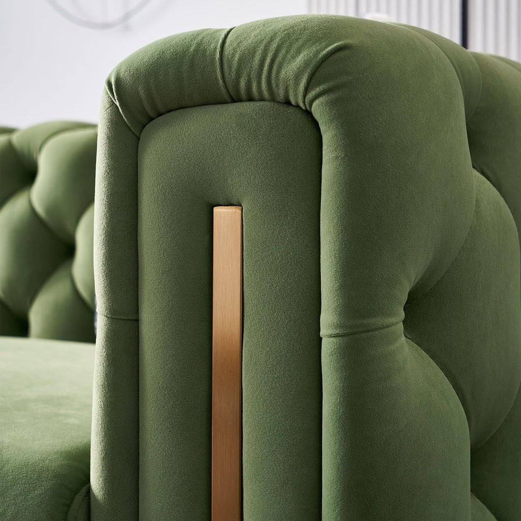 Mint Green Velvet Tufted Sofa F540