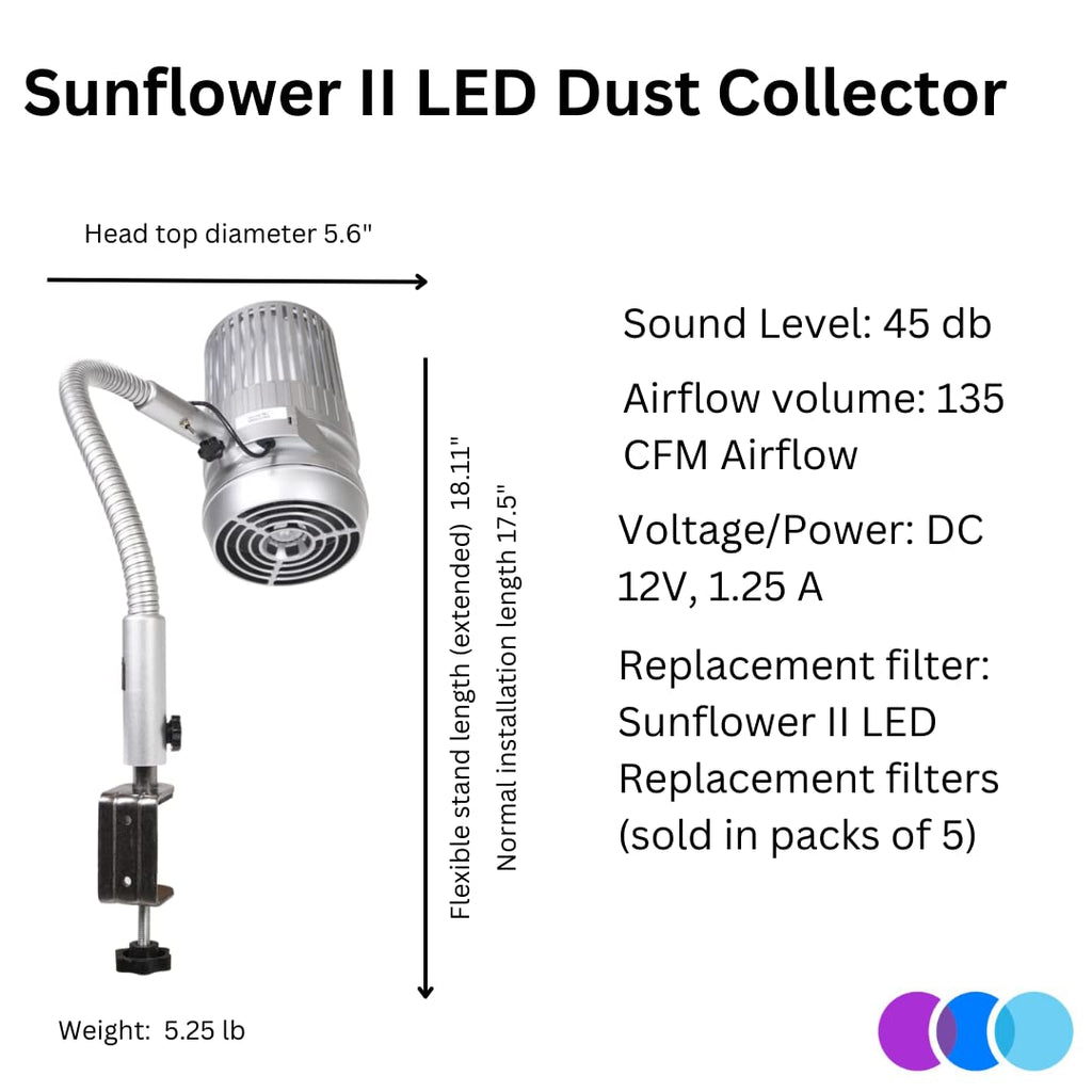 LED Nail Dust Collector with 12 Filters J193