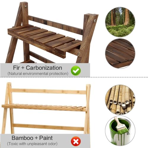 3-Tier Wooden Folding Plant Stand T181