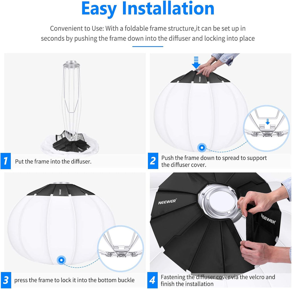 34 inches Lantern Softbox Soft Light Diffuser with Skirt, Carry Bag P50432