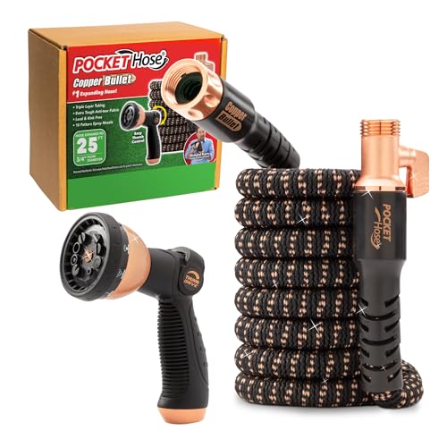25 FT Expandable Garden Hose with Thumb Spray Nozzle K1923