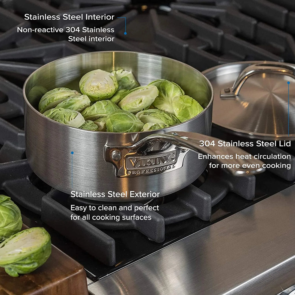 10 Piece 5-Ply Stainless Steel Cookware Set K6092