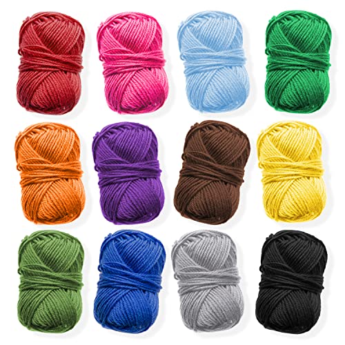 43 Piece Crochet Kit with 9 Crochet Hooks Set and 55 Yards of Yarn, Canvas Tote Bag N2059