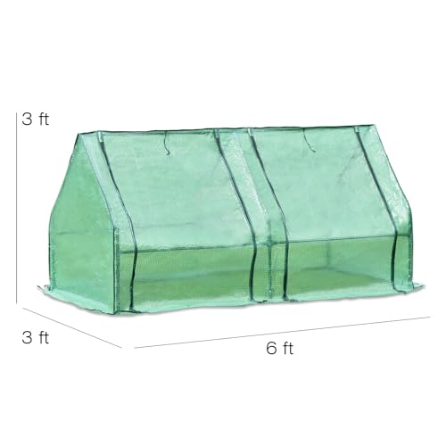 6 ft. x 3 ft. x 3ft. Mini Greenhouse with 2 Zipper Doors K7817