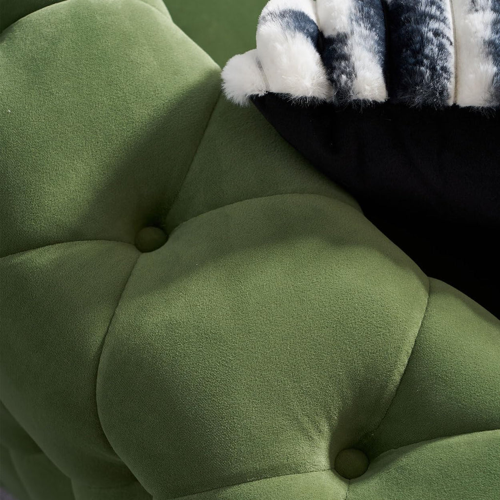 Mint Green Velvet Tufted Sofa F540