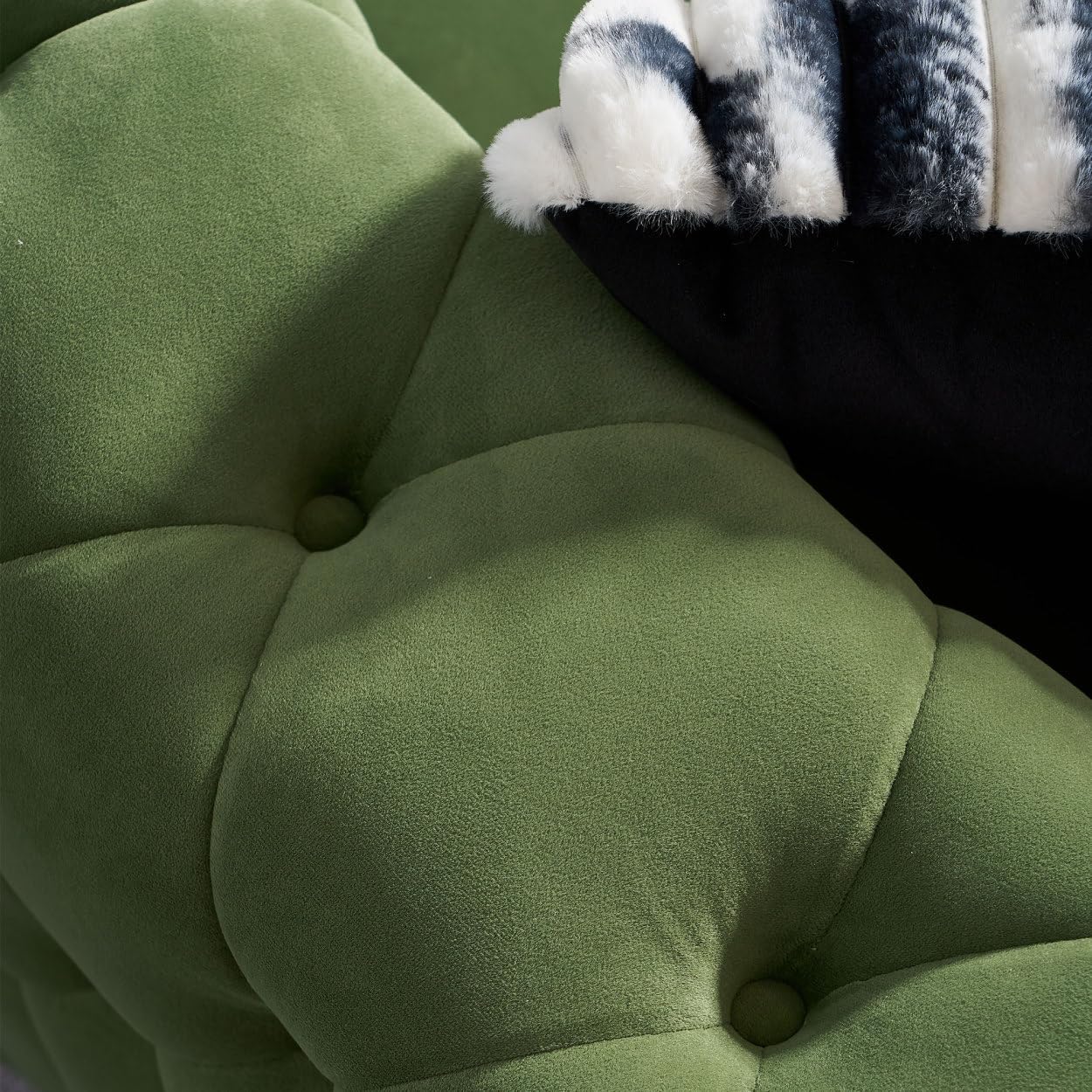 Mint Green Velvet Tufted Sofa F540