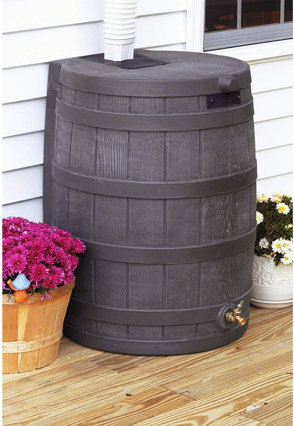 50 Gallon Plastic Rain Barrel with Brass Spigot (5 Pack) G7997