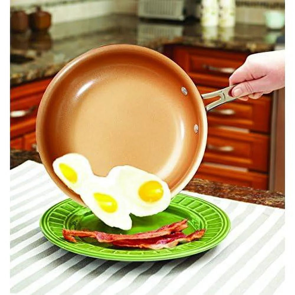 10 pc copper-infused ceramic non-stick cookware set H446