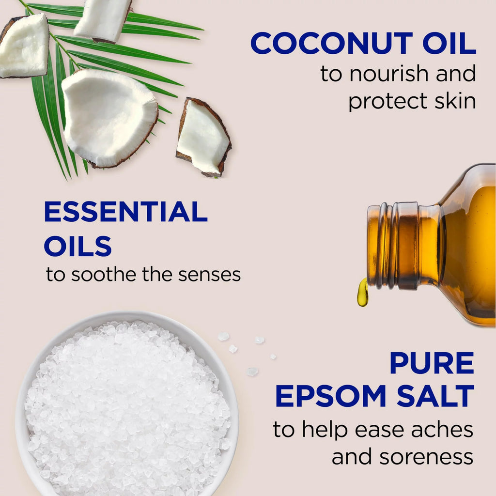 Body Wash With Pure Epsom Salt, With Coconut Oil, 24 Fl Oz (Pack Of 4) A5404