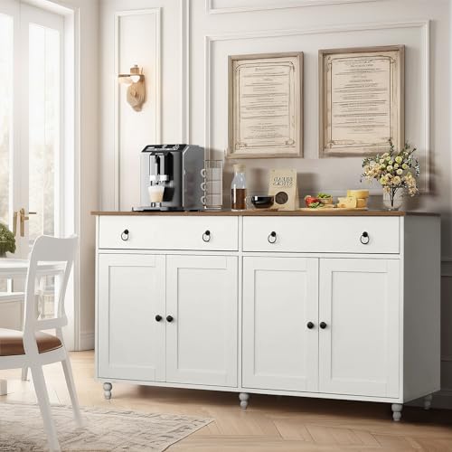 Black Buffet Cabinet with 2 Drawers and 4 Doors P240