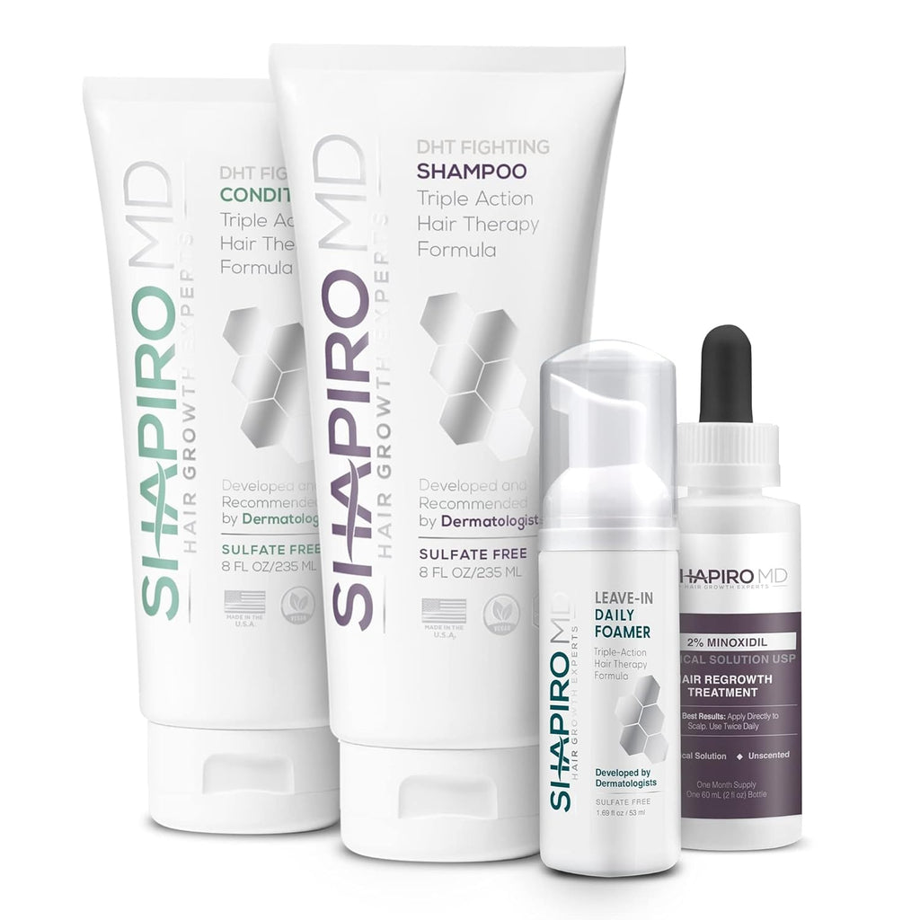 Women's Regrowth Kit: Shampoo, Conditioner, 2% Minoxidil, Leave-In Foamer U381747
