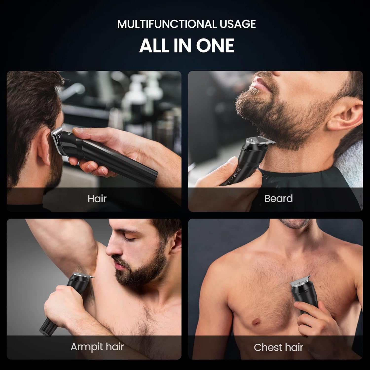Electric Razor, Beard Trimmer, Waterproof, USB Rechargeable C3599
