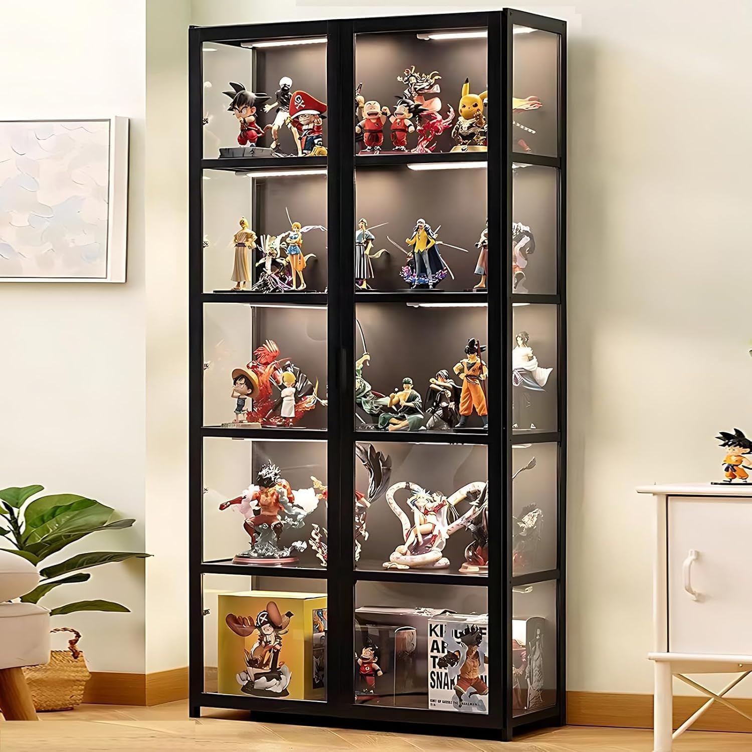 5-Tier Curio Display Cabinet with Acrylic Glass Door N50159
