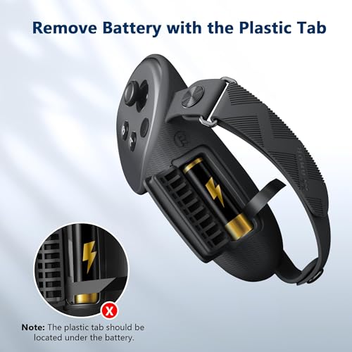 Upgraded Controller Grips Cover with Battery Opening Cover and Knuckle Straps Protector O26758