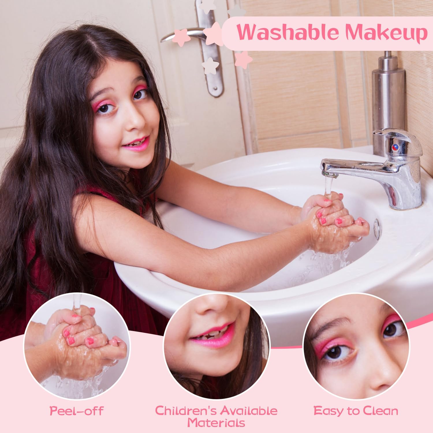 Real Washable Non-Toxic Kids Makeup Toy Kit X2457