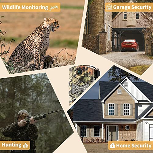 2 Pack Trail Cameras with Night Vision Motion Activated Waterproof 30MP Hunting Game Camera 1080P HD Trail Cam with SD Card Z785