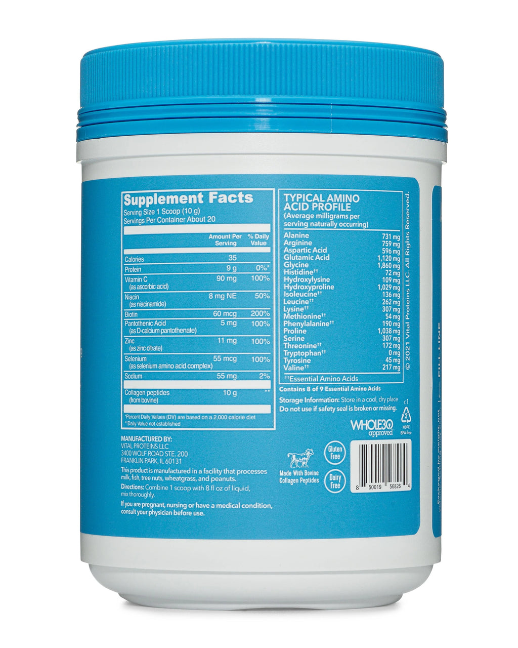 Collagen Peptides Supplement Powder, 7.37 oz R8433