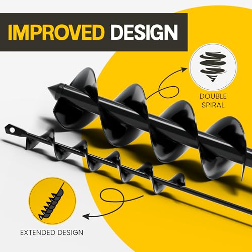 2 Pack 1.6x16 & 3.5x16 Inch Garden Auger Drill Bit F80592