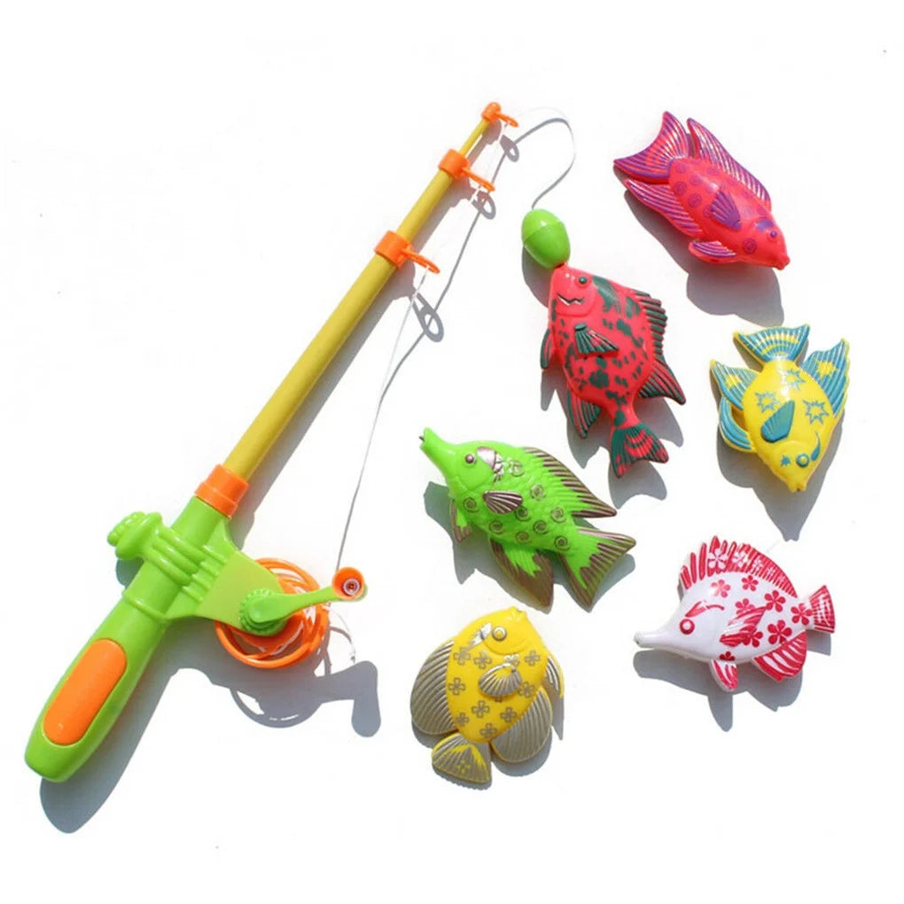 7 Set Magnetic Fishing Rod Model Net with Pool Game Toys Y2668