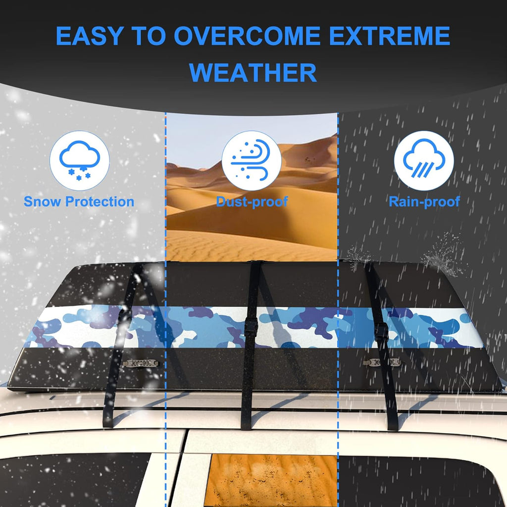 21 Cubic Feet Waterproof PVC Roof Rack Cargo Carrier with Anti-Slip Mat V645814