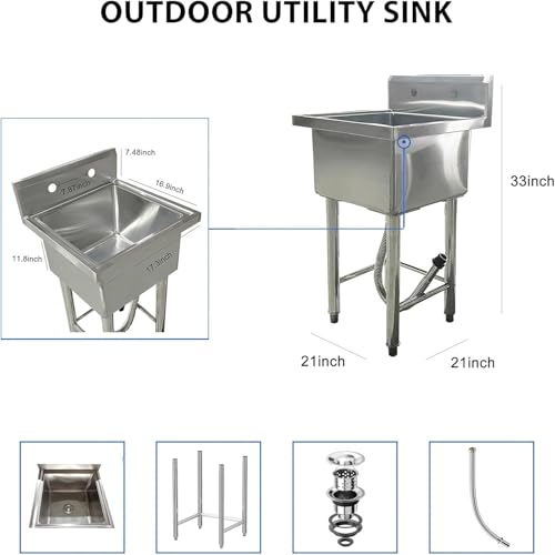 Stainless Steel Utility Sink M3295