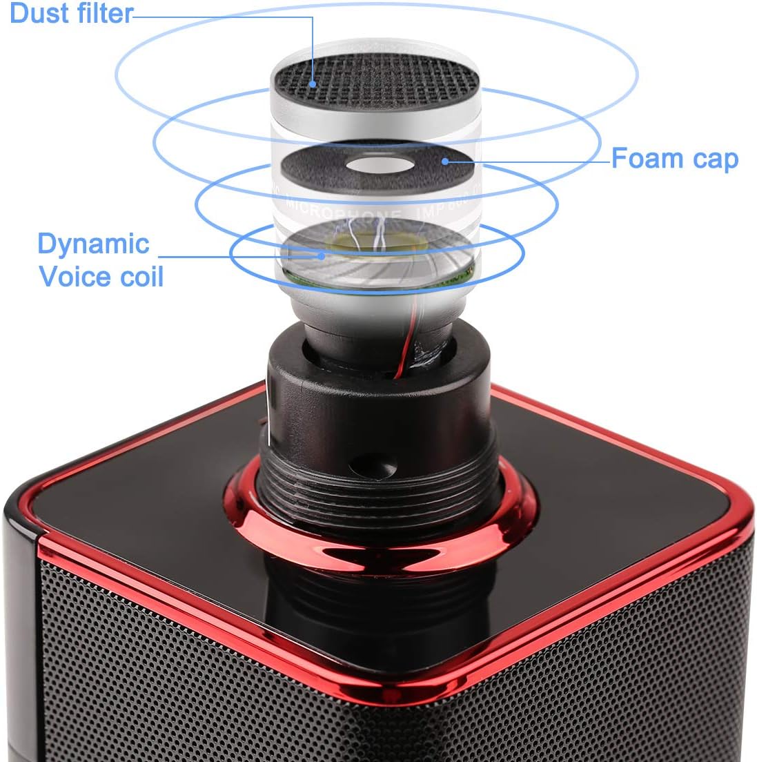 12w Cardioid Dynamic Wireless Bluetooth Karaoke Microphone I592