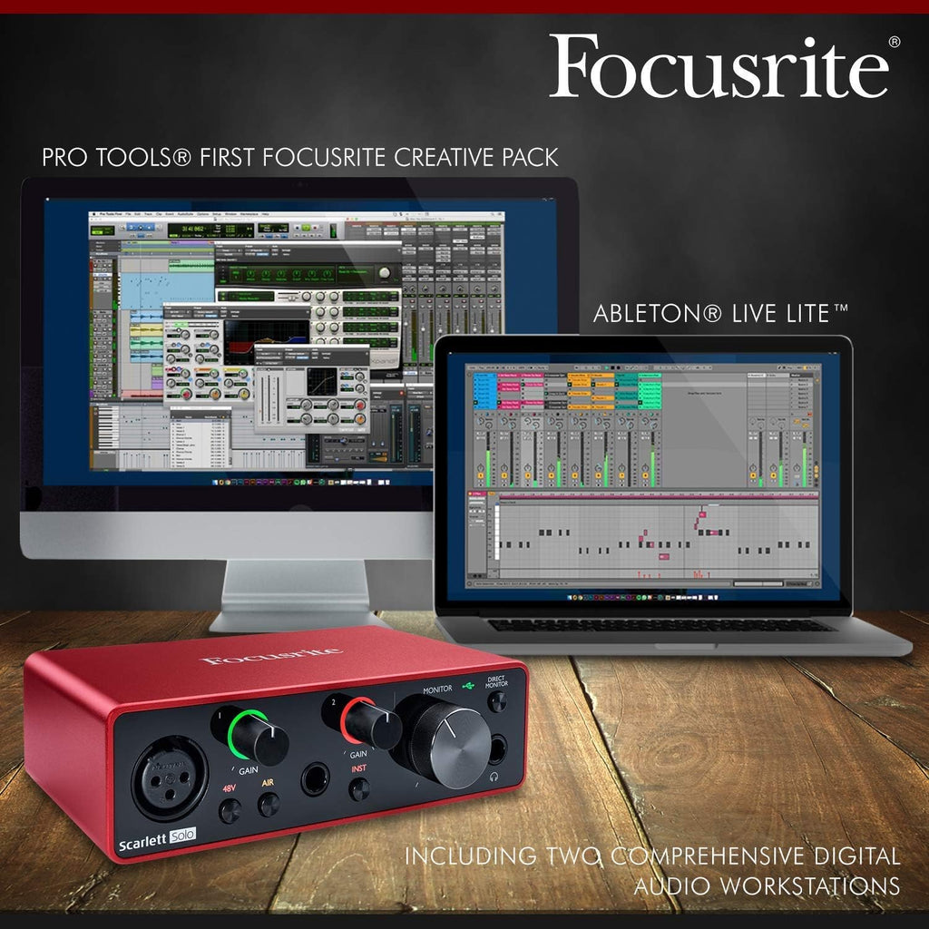 USB Audio Interface, Studio Condenser Microphone, Stereo Headphones, Pop Filter, Cables and Accessories R61362