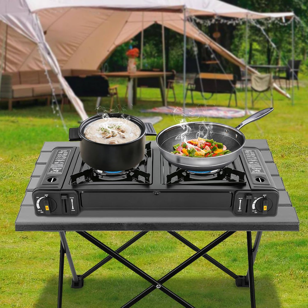 2-Burner Portable Gas Camping Stove R649