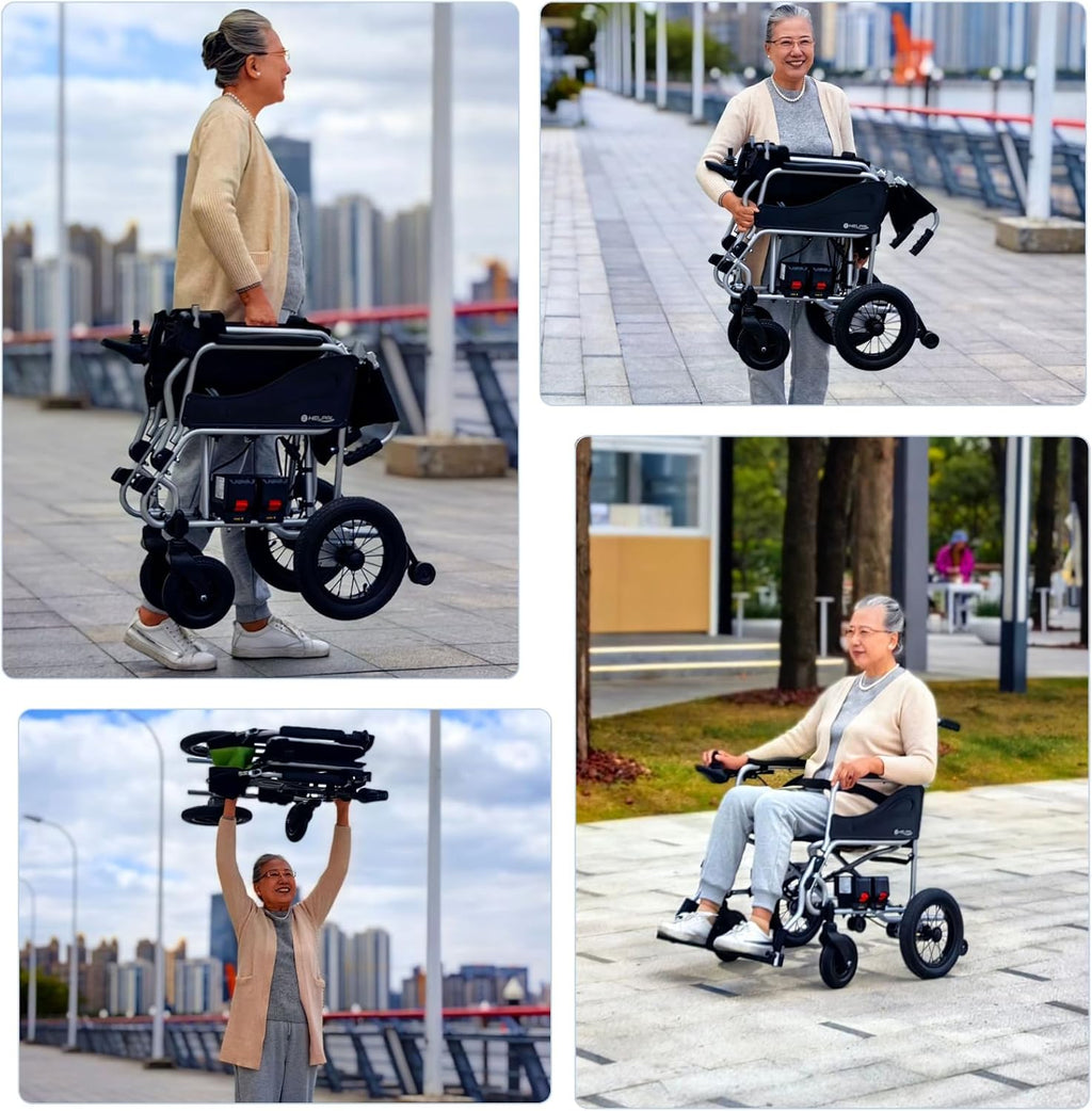 Ultra Lightweight Foldable Electric Wheelchair 30Lbs 5.2AH 2X250w X523581