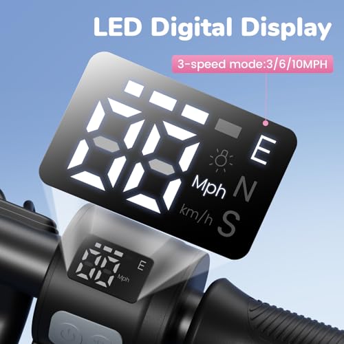 Electric Scooter for Kids, 150W Motor, LED Display, 3 Speeds Adjustable, 3 Adjustable Heights, Colorful Lights, Double Brake, Magnetic Charging J8416