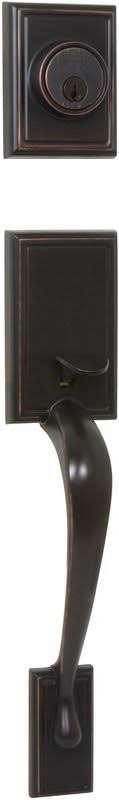 Double Cylinder Door Handle Set Satin Nickel S21312