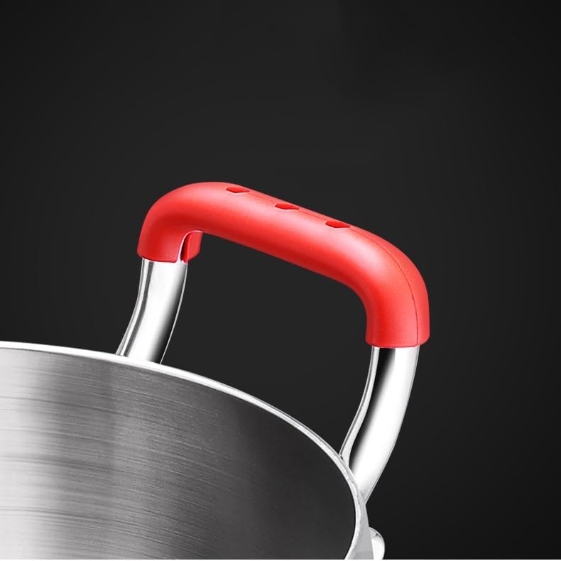 Stainless Steel Stock Pot Soup Sauce Pan Cooking Pots Lids Cover Stockpot Pans L382631