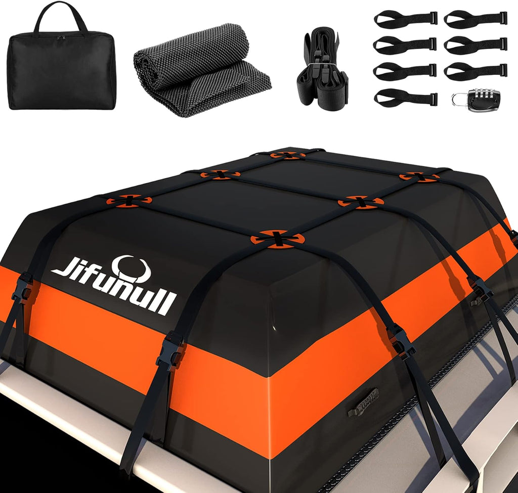 21 Cubic Feet Waterproof PVC Roof Rack Cargo Carrier with Anti-Slip Mat V645814