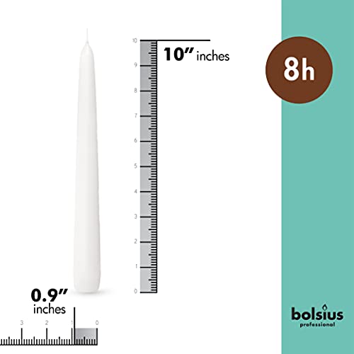 Long White Taper Candles, 30 Count, 10-inch Unscented Candlesticks M628