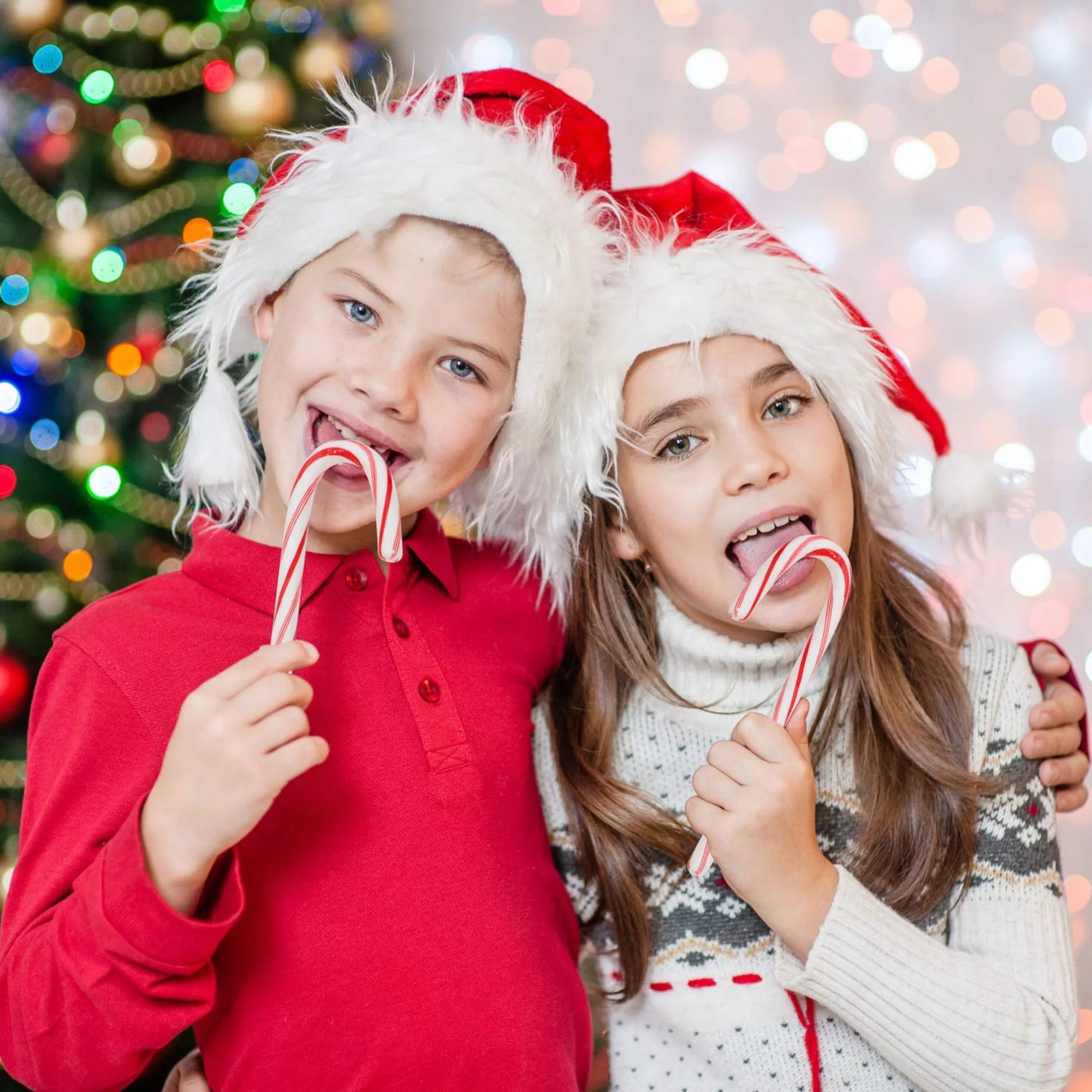 12ct Peppermint Candy Canes Red & White Hard Candy O72465