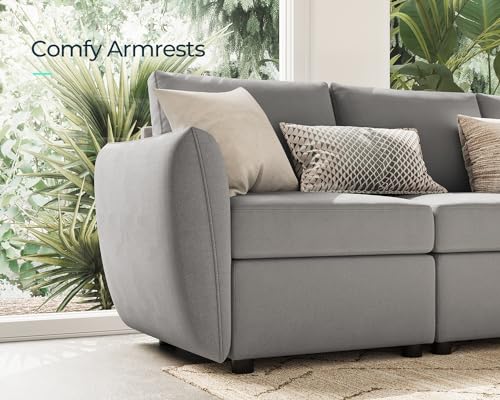 Dark Grey U Shaped 4 Seat Modular Sofa with Storage R1520