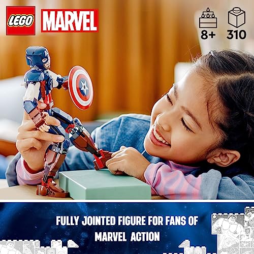Buildable Captain America Action Figure with Attachable Shield T9719