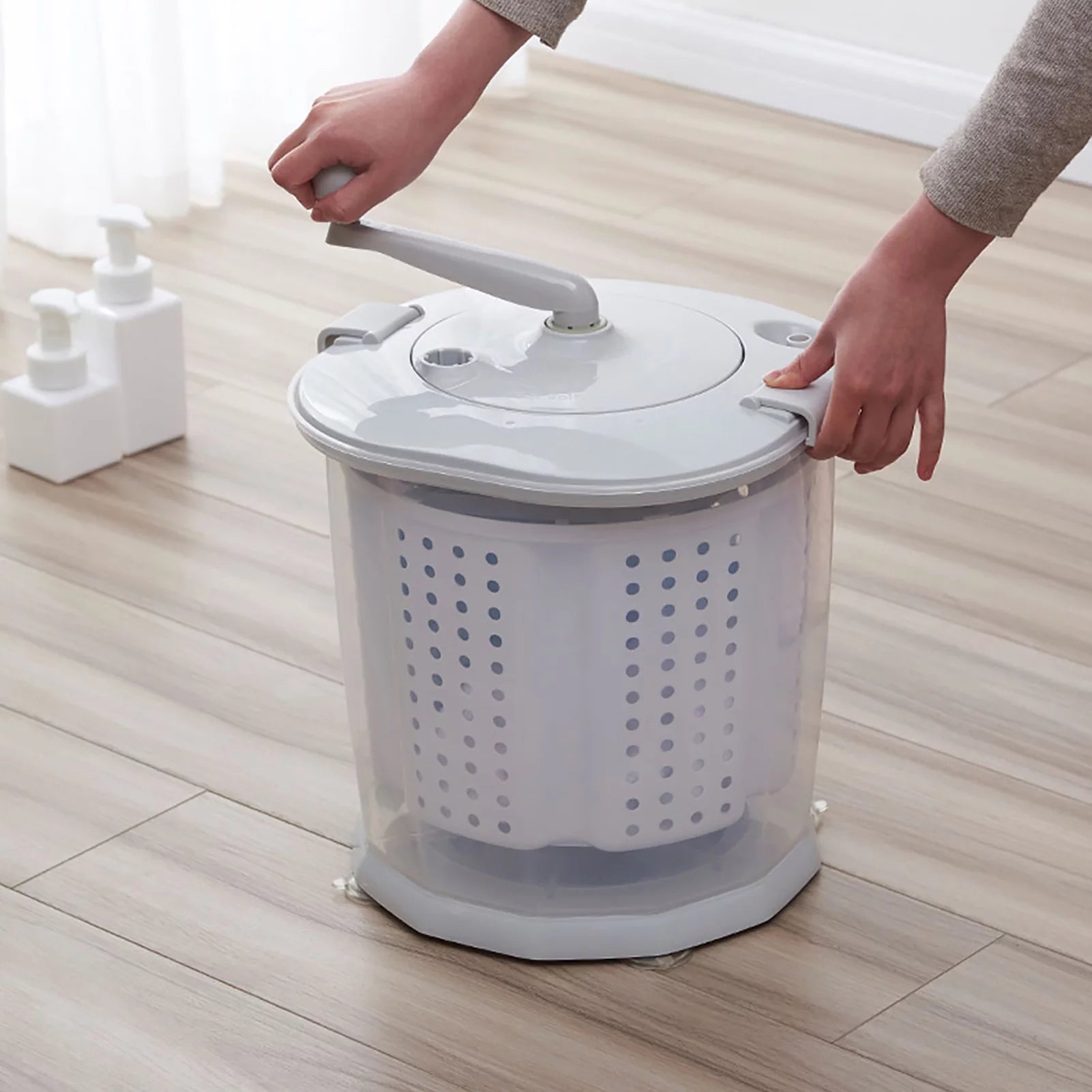 Gray Mini Portable Manual Washing Machine N43665