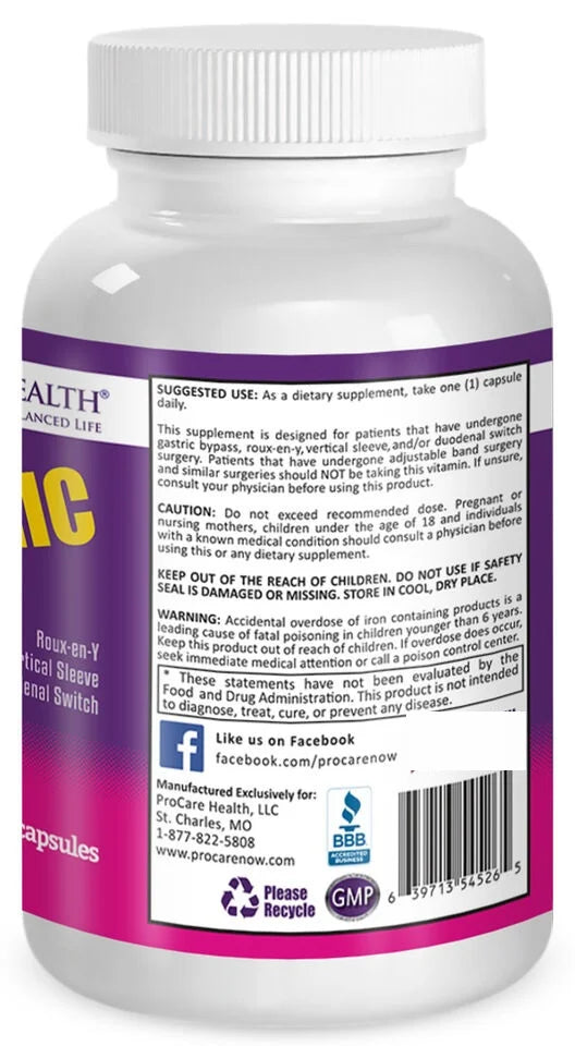 Bariatric Multivitamin Capsule 30 Capsules H981