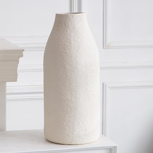 Matte White Textured Vase Set of 3 F178
