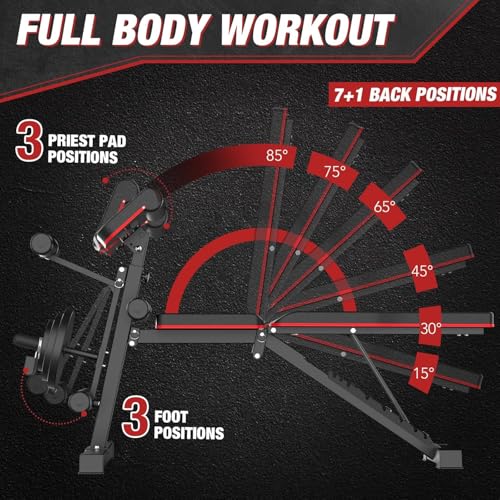 800 LB Adjustable Incline Decline Weight Bench Z5926